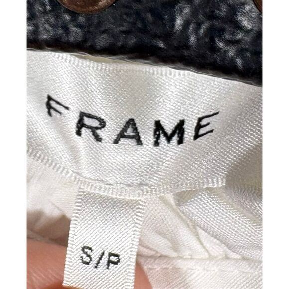 Frame linen blend insert lace top size S - Picture 4 of 5